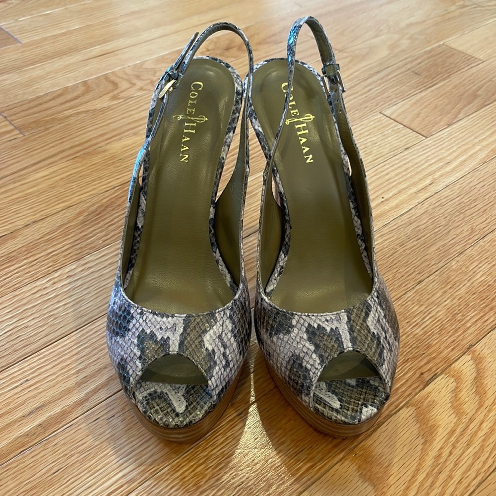 Cole Haan- Mariela Nike Air Sling Back Peep Toe Platform Sandal